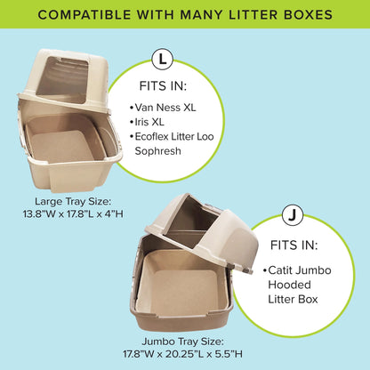 Eco-Friendly Disposable Litter Box Large (Pack of 6)