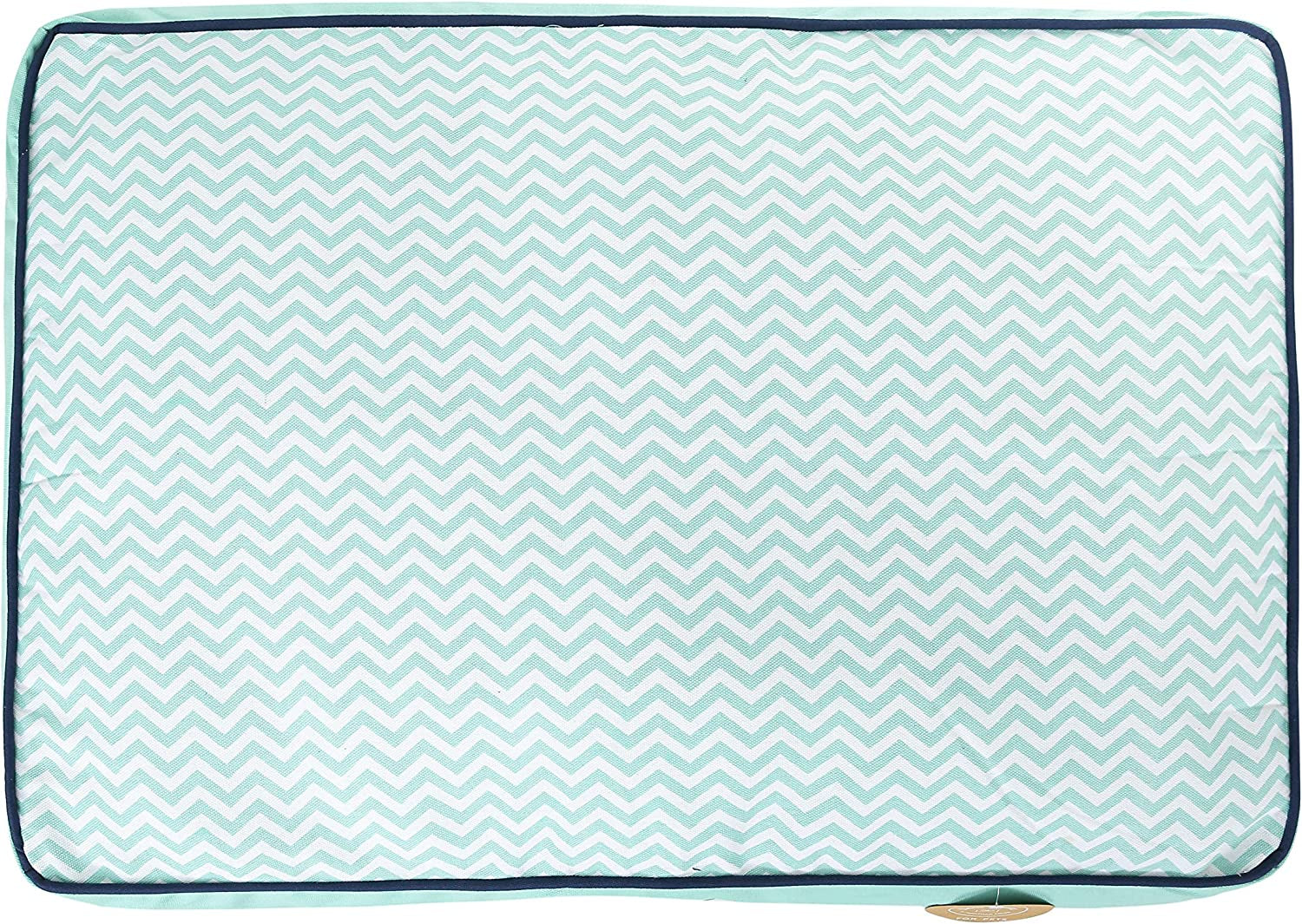 Now House for Pets by  Teal Chevron Cushion Dog Bed, Medium Medium Dog Bed Washable Dog Bed for Medium Dogs by Now House by  (FF15503)