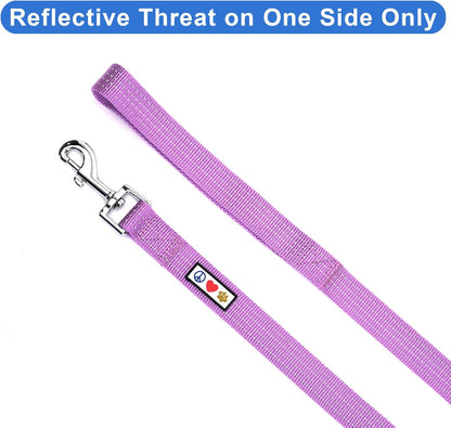 Pet Puppy Leash Reflective Dog Leash Comfortable Handle Highly Reflective Threads Heavy Duty Dog Training Leash Available as a 6 Ft Dog Leash or 4 Ft Dog Leash